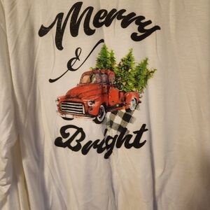 Christmas print long sleeve shirt